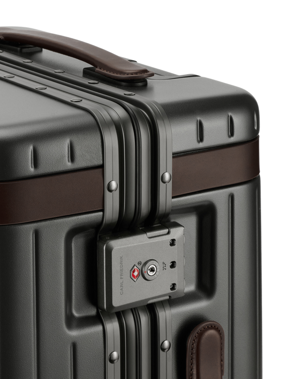 Carl Friedrik The Carry On Grey/Chocolate Suitcase