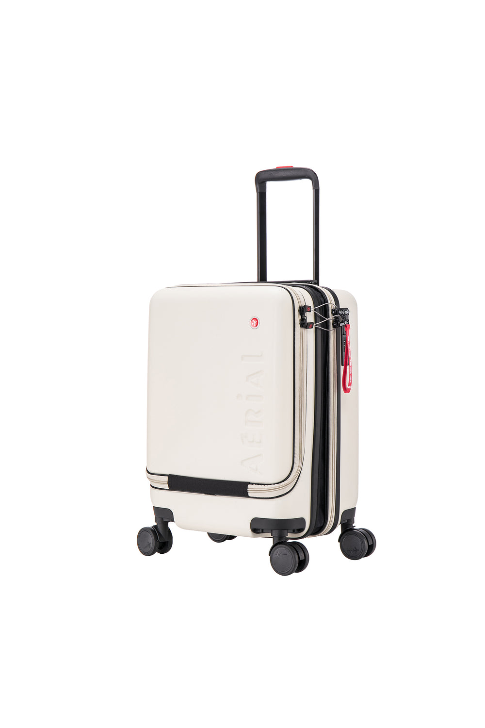 Aerial Multimedia Beige Cabin Suitcase w/Front Pocket