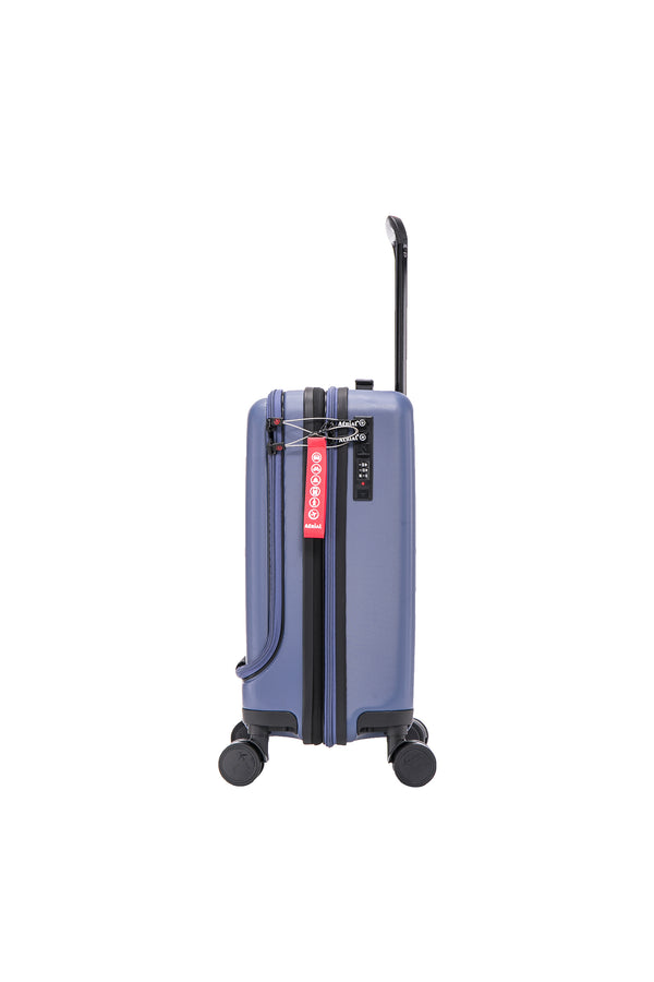 Aerial Multimedia Blue Cabin Suitcase w/Front Pocket
