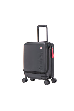 Aerial Multimedia Black Cabin Suitcase w/Front Pocket