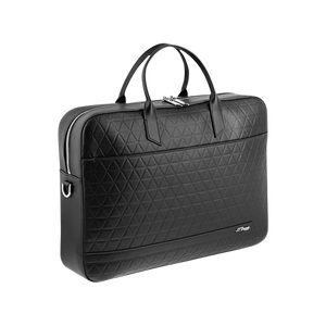 S.T. Dupont Firehead Black Leather Laptop Bag