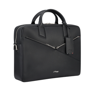 S.T. Dupont Neo Capsule Black Leather Laptop Bag