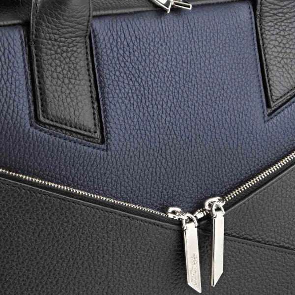 S.T. Dupont Neo Capsule Grained Leather Navy Bicolor Laptop Bag