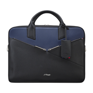 S.T. Dupont Neo Capsule Grained Leather Navy Bicolor Laptop Bag