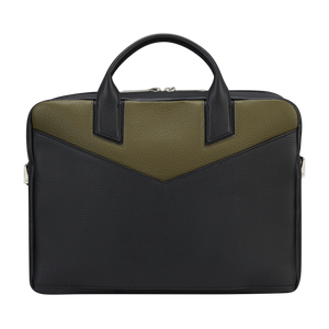 S.T. Dupont Neo Capsule Grained Leather Khaki Bicolor Laptop Bag
