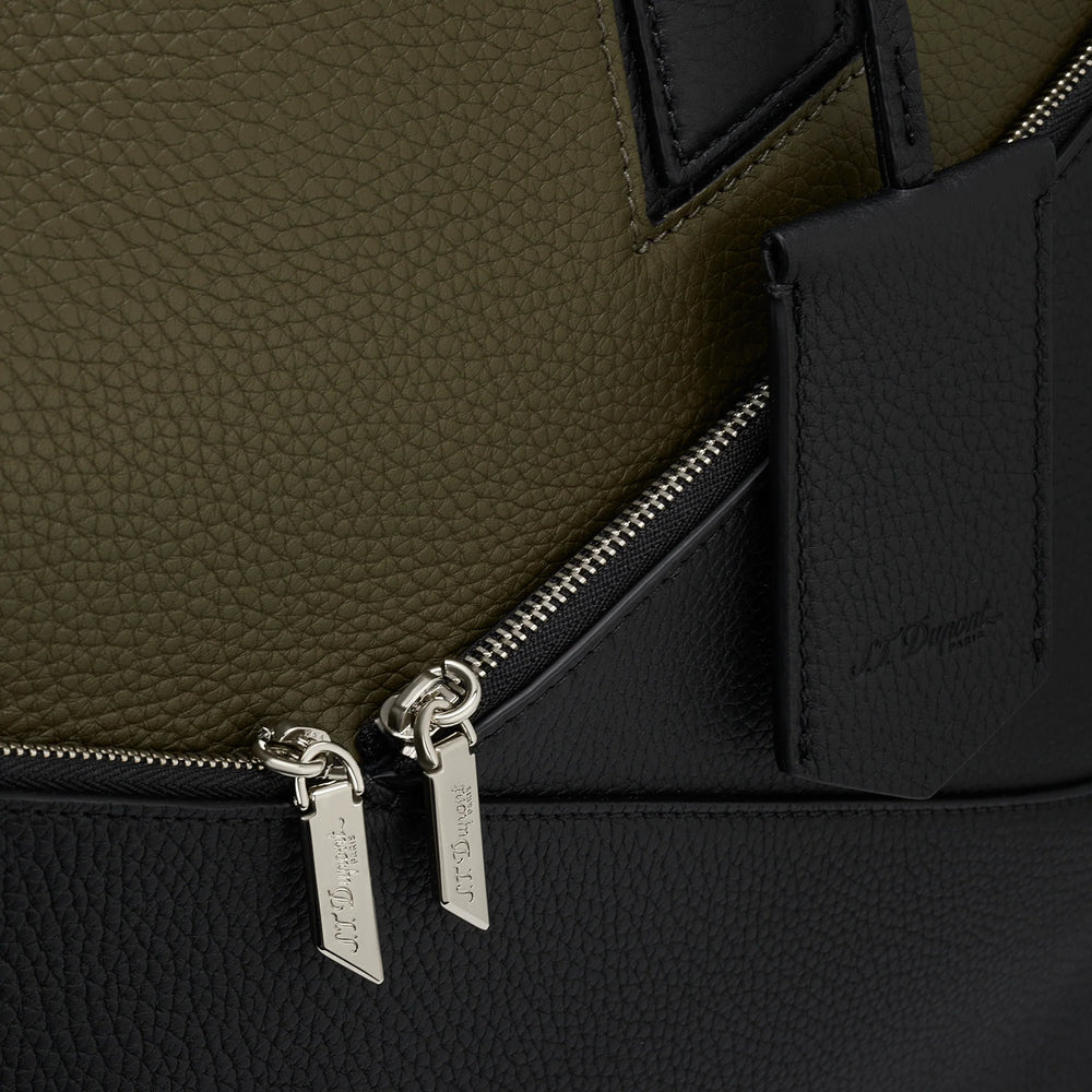 S.T. Dupont Neo Capsule Grained Leather Khaki Bicolor Laptop Bag
