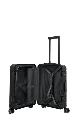 Travelite Next Aluminium Small Black Suitcase