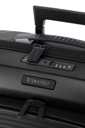 Travelite Millennium Small Black Suitcase w/ Front Pocket