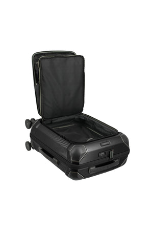 Travelite Millennium Small Black Suitcase w/ Front Pocket