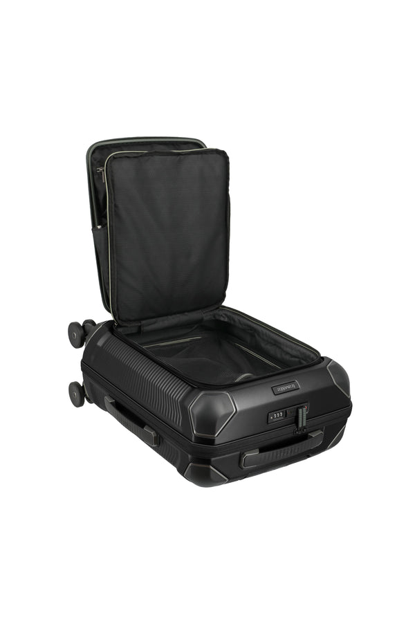 Travelite Millennium Small Black Suitcase w/ Front Pocket