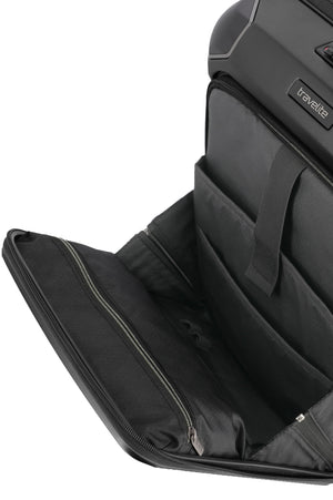 Travelite Millennium Small Black Suitcase w/ Front Pocket