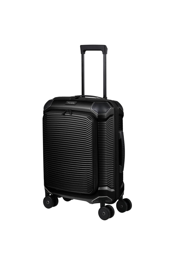 Travelite Millennium Small Black Suitcase w/ Front Pocket