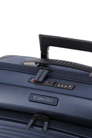 Travelite Millennium Small Navy Suitcase w/ Front Pocket