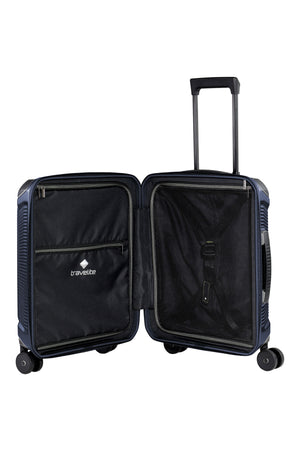 Travelite Millennium Small Navy Suitcase w/ Front Pocket
