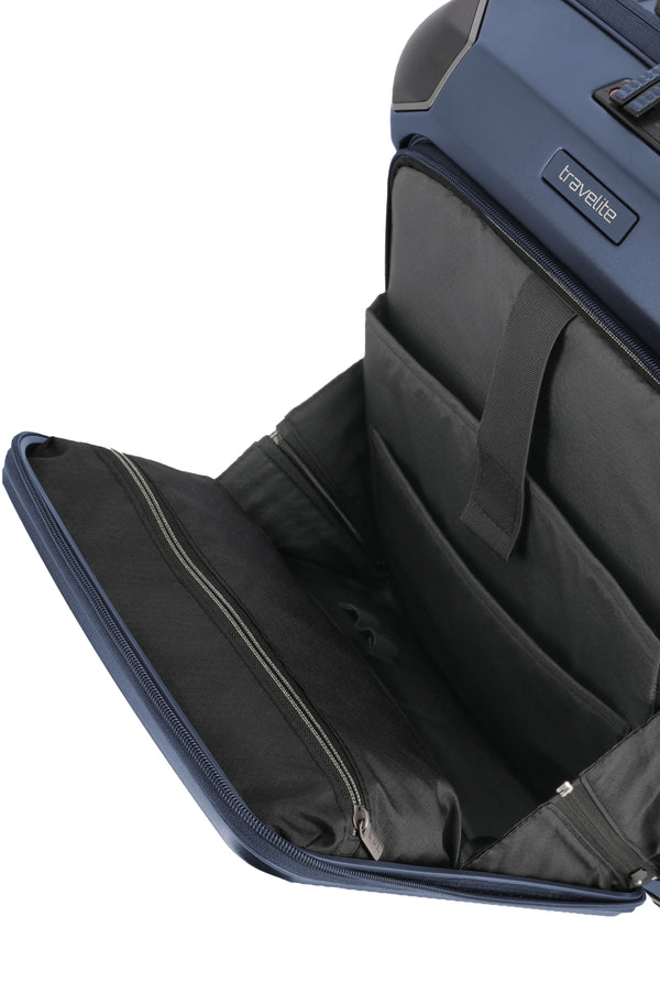 Travelite Millennium Small Navy Suitcase w/ Front Pocket