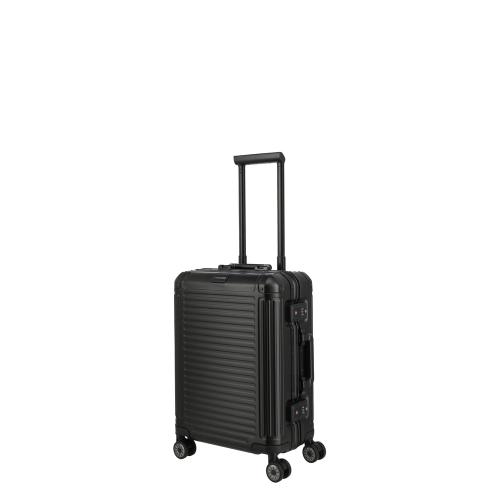 Travelite Next Aluminium Small Black Suitcase