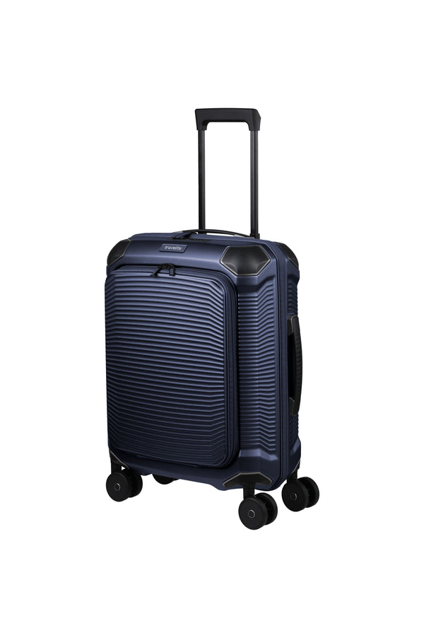 Travelite Millennium Small Navy Suitcase w/ Front Pocket