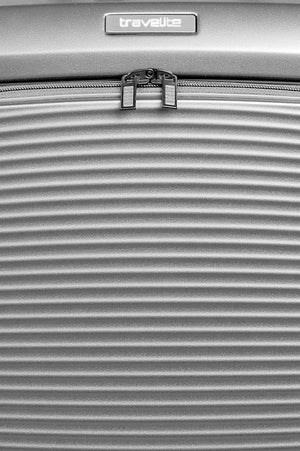 Travelite Millennium Small Silver Suitcase w/ Front Pocket