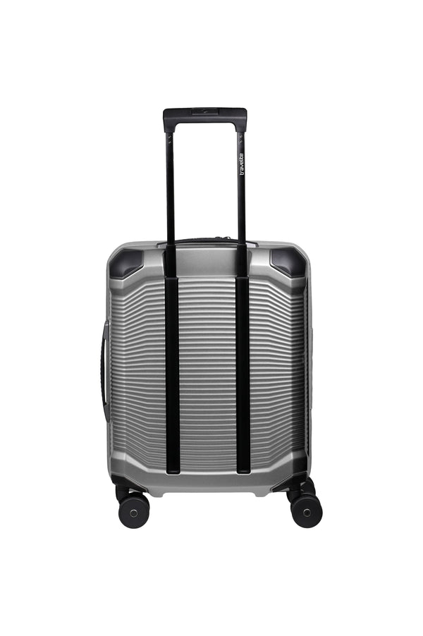 Travelite Millennium Small Silver Suitcase w/ Front Pocket