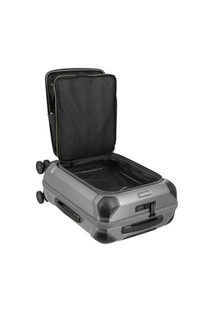 Travelite Millennium Small Silver Suitcase w/ Front Pocket
