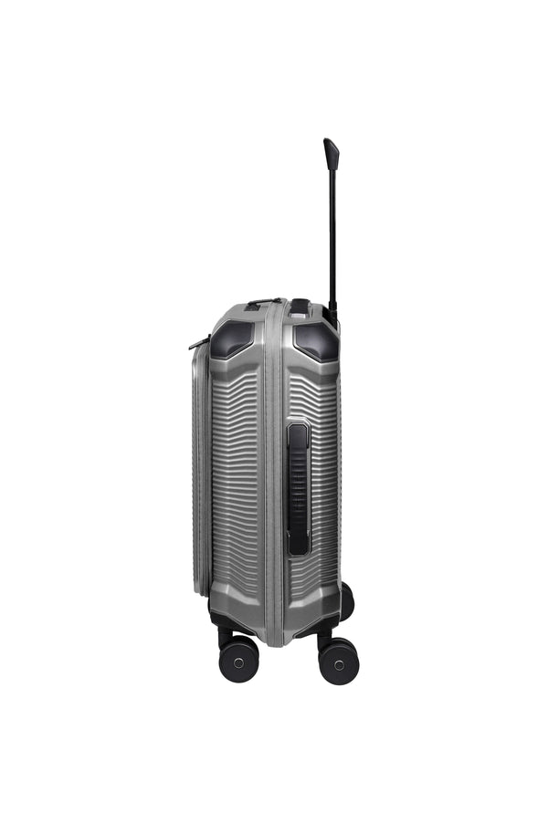 Travelite Millennium Small Silver Suitcase w/ Front Pocket