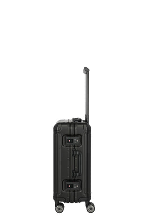 Travelite Next Aluminium Small Black Suitcase