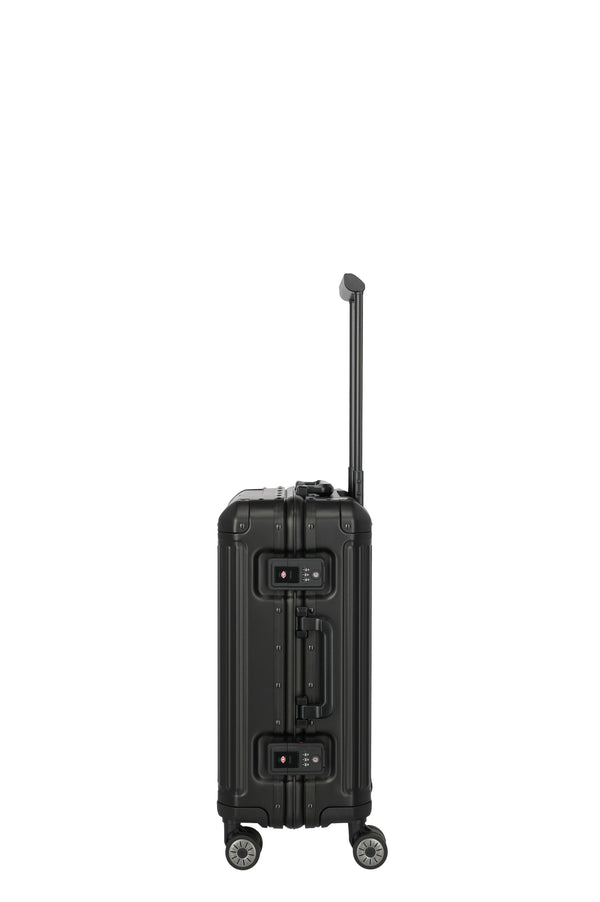 Travelite Next Aluminium Small Black Suitcase