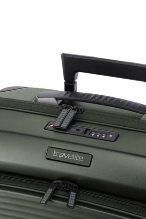 Travelite Millennium Small Pine Green Suitcase w/ Front Pocket