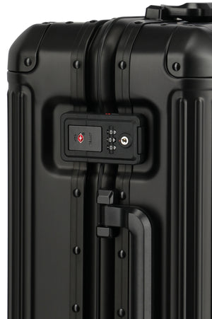 Travelite Next Aluminium Small Black Suitcase