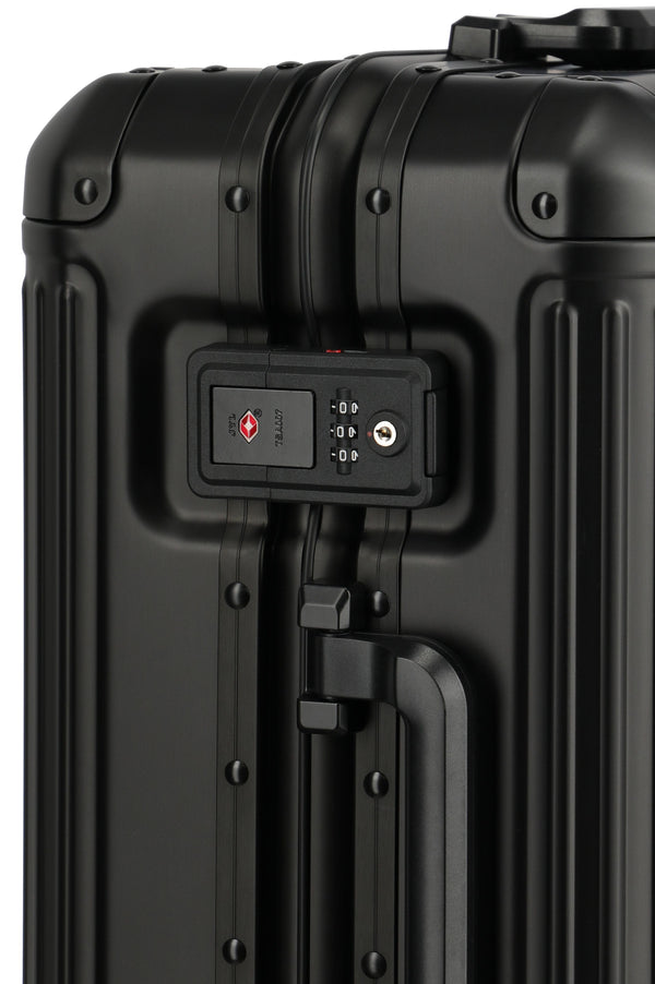 Travelite Next Aluminium Small Black Suitcase