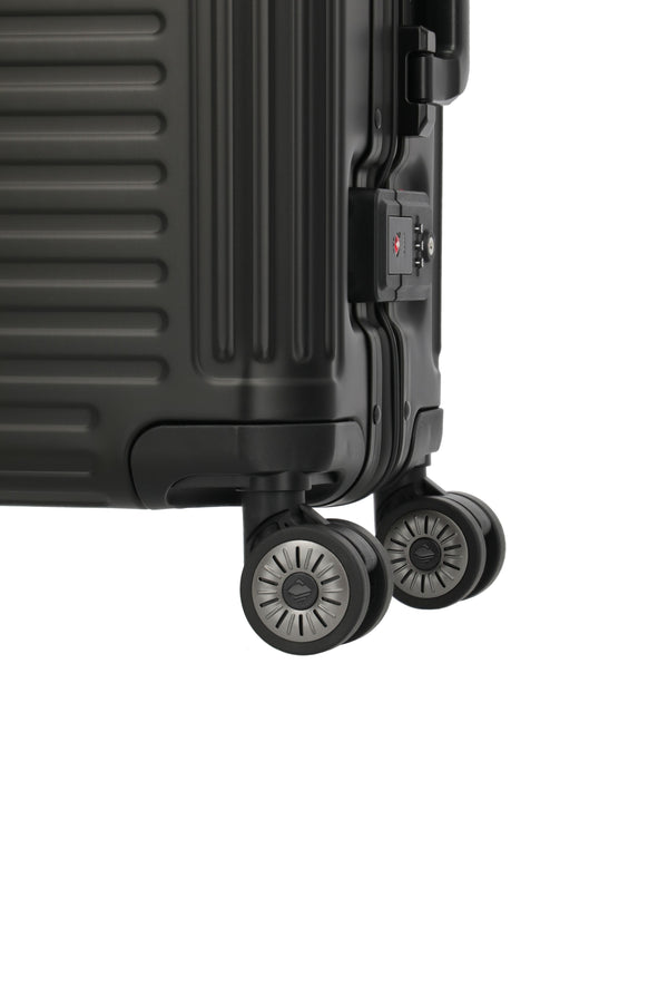 Travelite Next Aluminium Small Black Suitcase