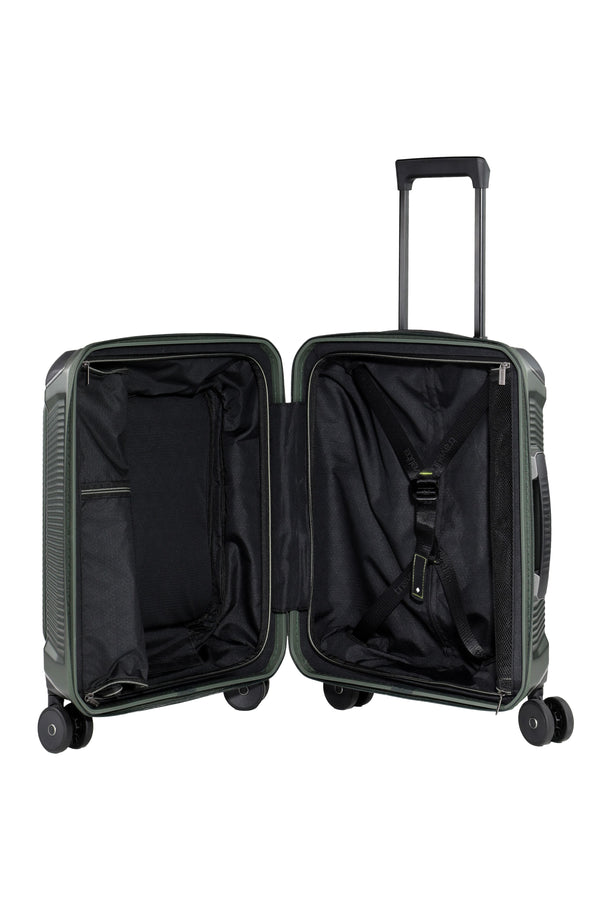 Travelite Millennium Small Pine Green Suitcase w/ Front Pocket