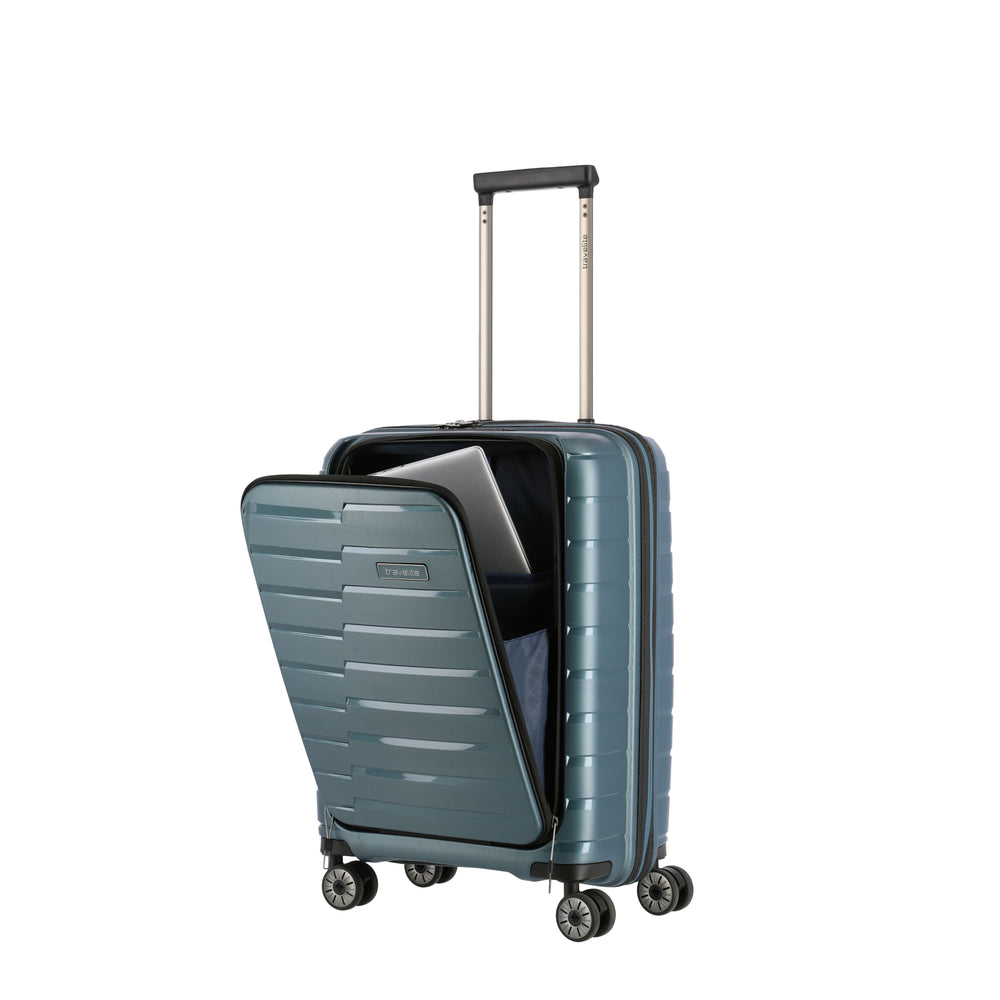 Travelite Air Base Ice Blue Small Suitcase w/Front Pocket