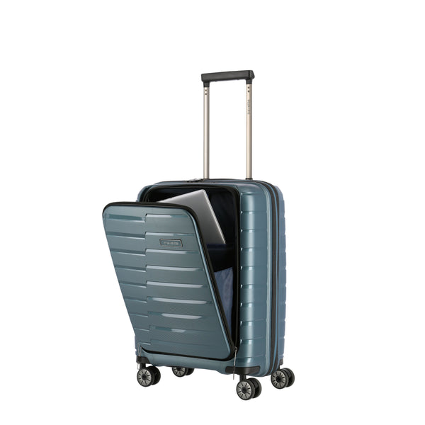 Travelite Air Base Ice Blue Small Suitcase w/Front Pocket