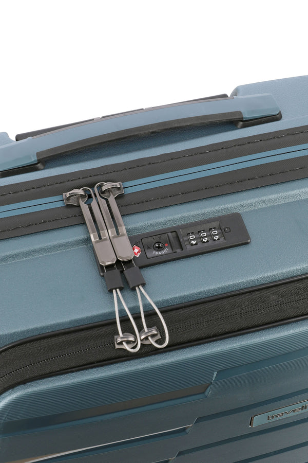 Travelite Air Base Ice Blue Small Suitcase w/Front Pocket