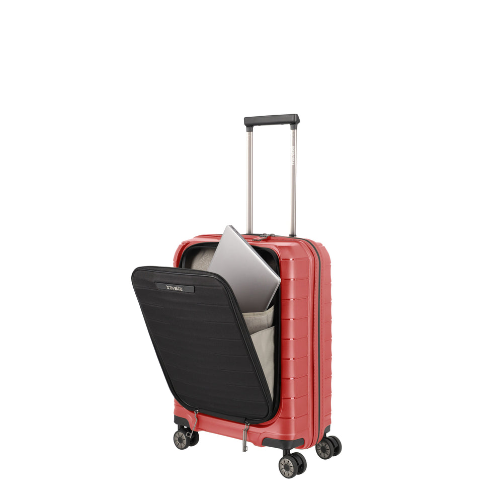 Travelite Mooby Red Small Suitcase w/Front Pocket