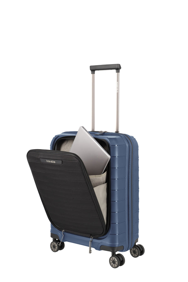 Travelite Mooby Navy Small Suitcase w/Front Pocket