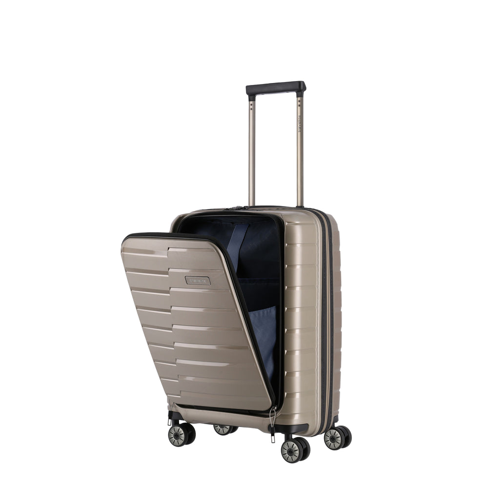 Travelite Air Base Champagne Small Suitcase w/Front Pocket