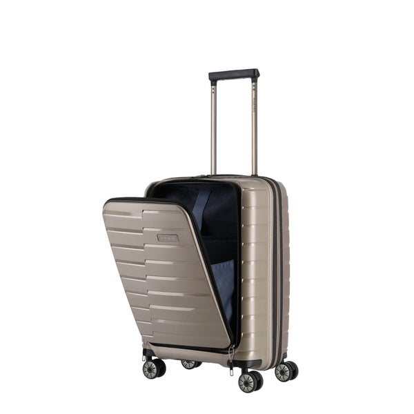 Travelite Air Base Champagne Small Suitcase w/Front Pocket