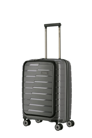 Travelite Air Base Anthracite Small Suitcase w/Front Pocket