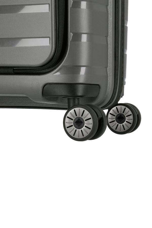 Travelite Air Base Anthracite Small Suitcase w/Front Pocket