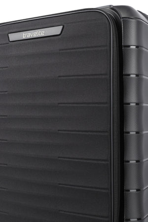Travelite Mooby Black Small Suitcase w/Front Pocket