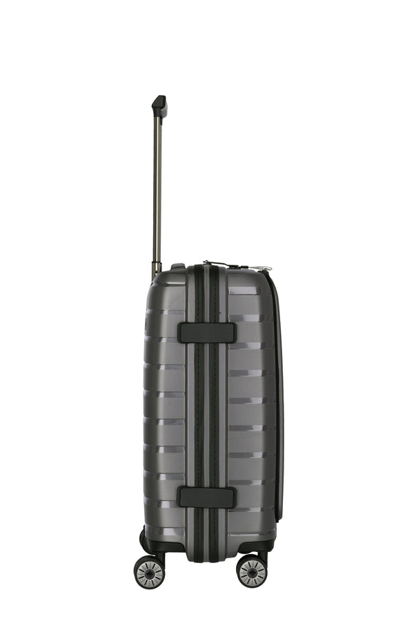 Travelite Air Base Anthracite Small Suitcase w/Front Pocket