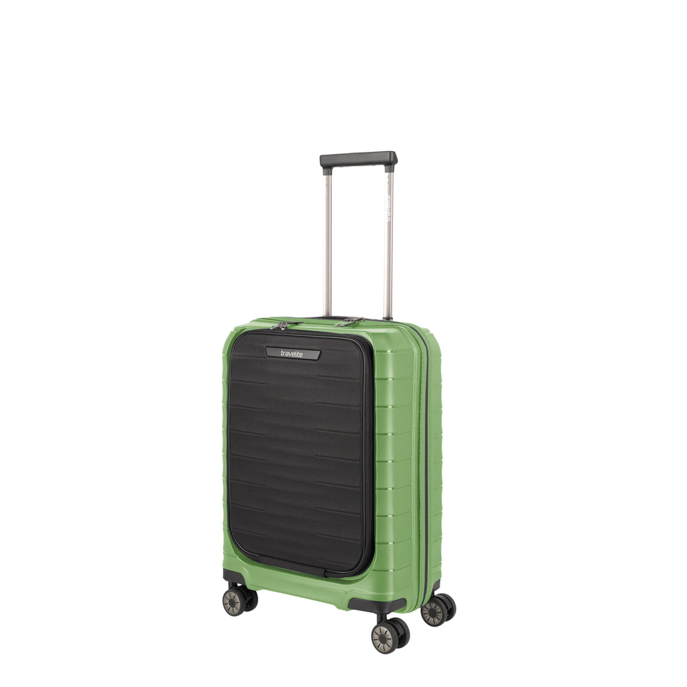 Travelite Mooby Green Small Suitcase w/Front Pocket