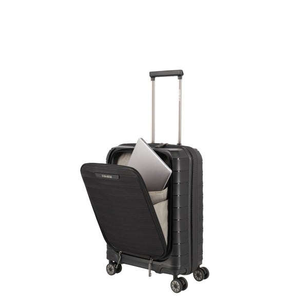 Travelite Mooby Black Small Suitcase w/Front Pocket