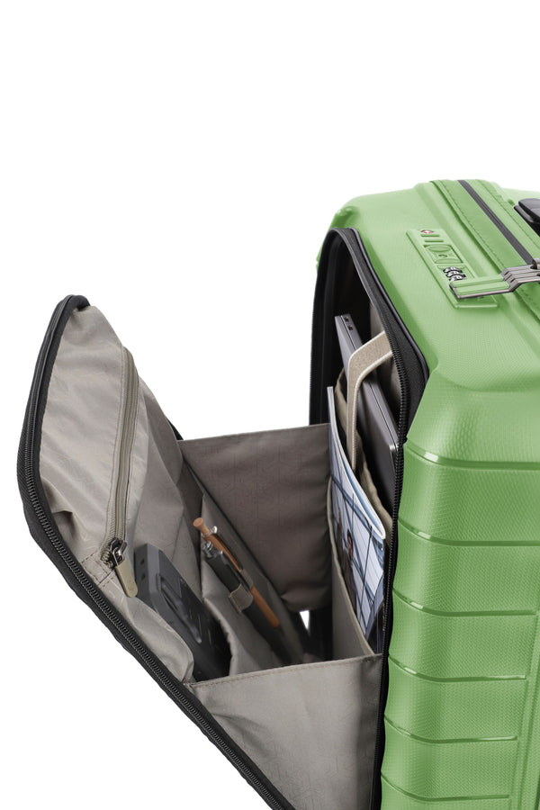 Travelite Mooby Green Small Suitcase w/Front Pocket