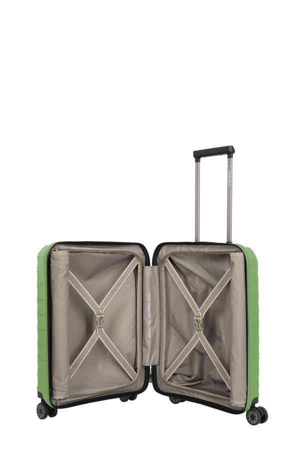 Travelite Mooby Green Small Suitcase w/Front Pocket
