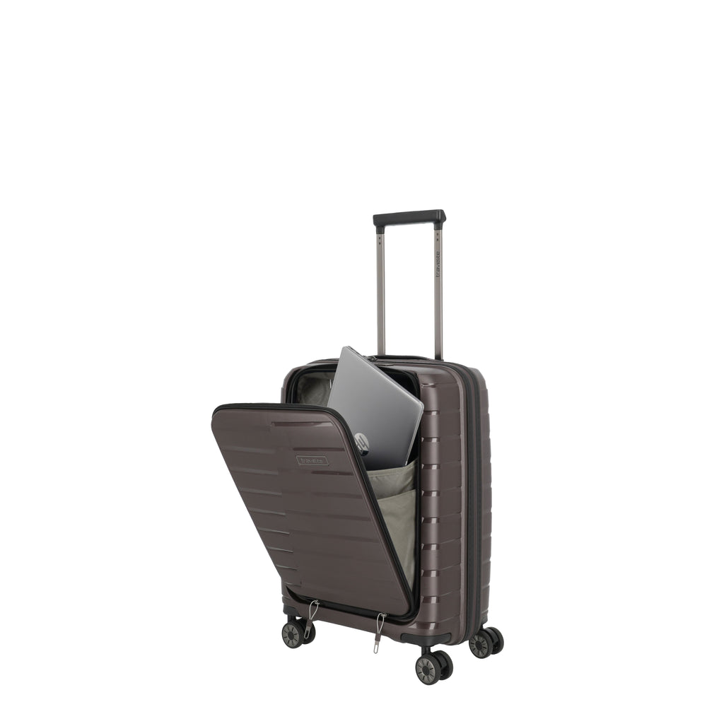 Travelite Air Base Coffee Small Suitcase w/Front Pocket