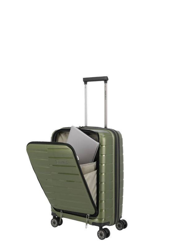 Travelite Air Base Small Olive Suitcase w/Front Pocket