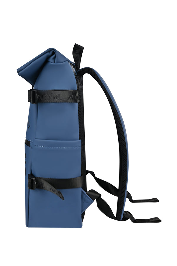 Aerial Urban Dark Blue Roll-Top Backpack